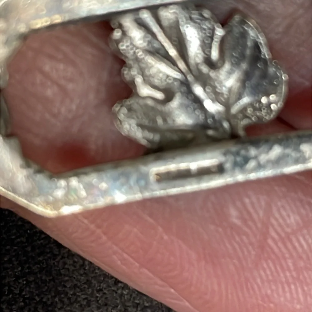 Vintage leaf link Sterling bracelet